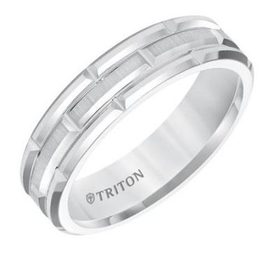 White Tungsten Carbide Ring