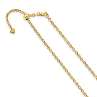 Adjustable Diamond Cut Cable Chain (22