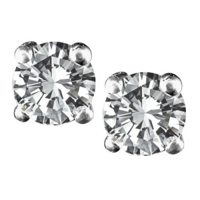 14K White Gold Diamond Stud Earrings With 0.75 Ct. Total Weight