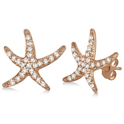 Diamond Starfish Earrings