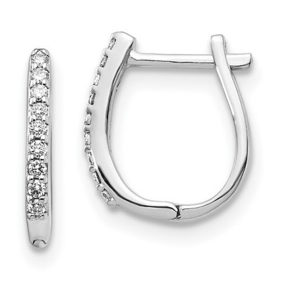 14 Kt Diamond Hinged Huggies