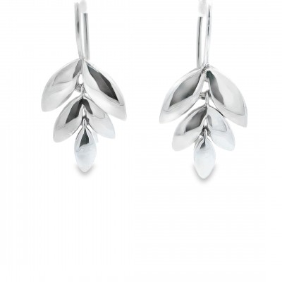 Elegant Silver Leaf Earrings