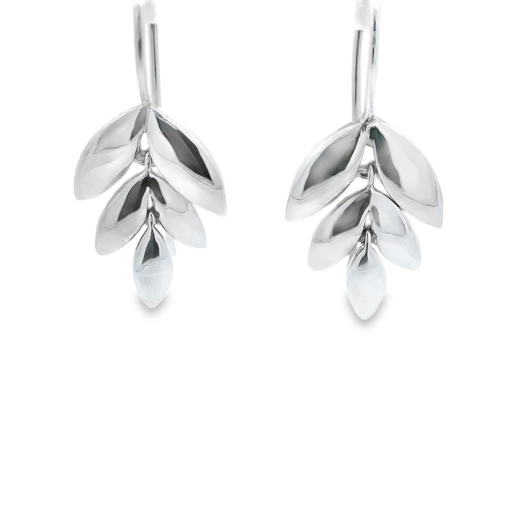 Elegant Silver Leaf Earrings