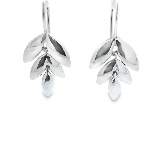 Elegant Silver Leaf Earrings