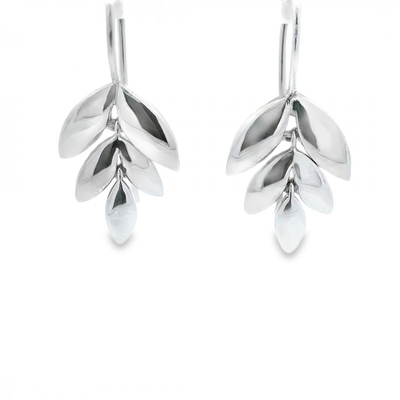 Elegant Silver Leaf Earrings