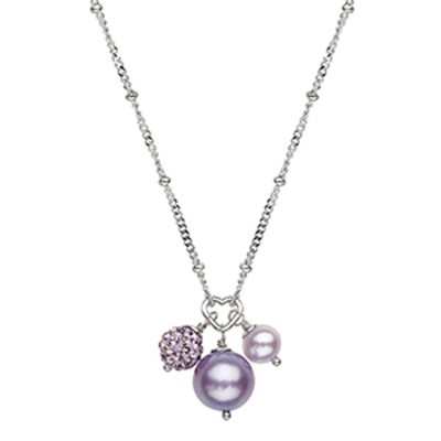 Sterling Silver Lilac 4.5-9MM Potato FWCP and Crystal NK 14 