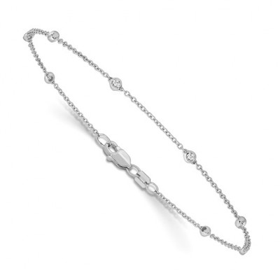 Sterling Silver Diamond Bracelet 7