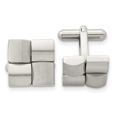 Stainless Steel Brushed Cufflinks