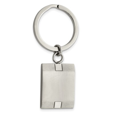 Stainless Steel Brushed and Polished Key Ring