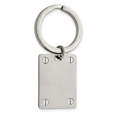 Stainless Steel Brushed and Polished Key Ring