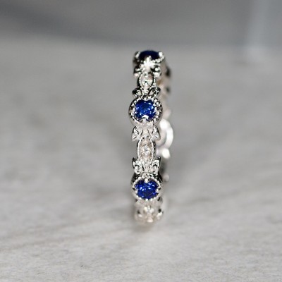 Diamond and Iolite Ring