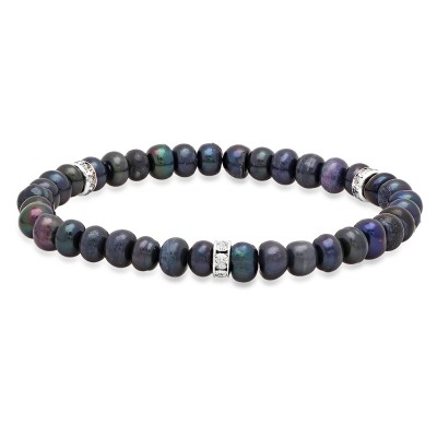 Freshwater Black Pearl Stretch Bracelet