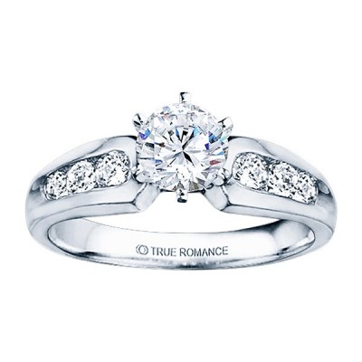 Me180-14k White Gold Classic Semi Mount Engagement Ring