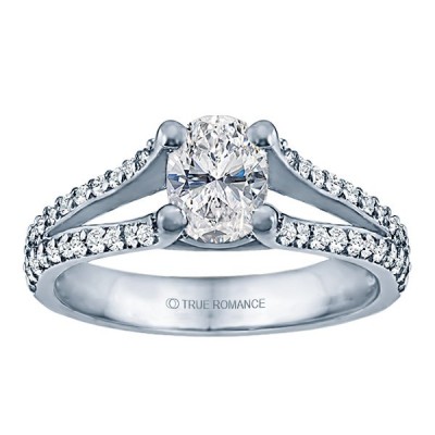 Rm999v-14k White Gold Classic Semi Mount Engagement Ring